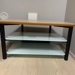 【美品】ガラステーブル テレビ台の画像