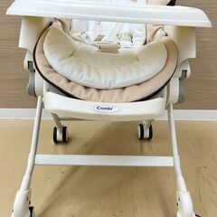 ij6764A combi コンビ ネムリラ おやすみ＆チェア 手動 ベビーラック ホワイトベージュ 子供用 赤ちゃんの画像