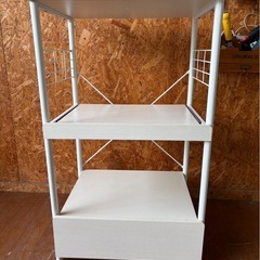 L0610 レンジラック キッチンワゴン 3段の画像