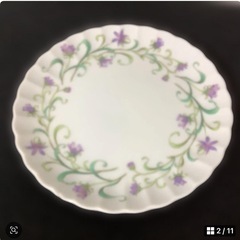 三越　レディースクラブ　花柄　ケーキ皿　中皿　3枚　非売品　ノベルティ　金継ぎの画像