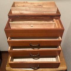 木製 裁縫箱の画像