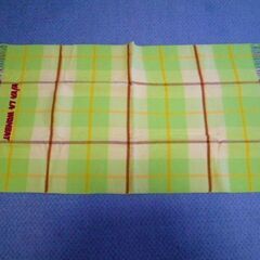 ブランケット　ひざ掛け　ミント系チェック　未使用【定型文不可】の画像
