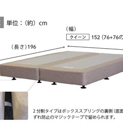 シモンズ ボックススプリング マットレス シングル2台 クイーンの画像