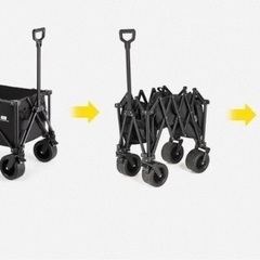 折りたたみキャリーワゴン ブラック 420L テーブル付きペットカートのエアバギーにもの画像