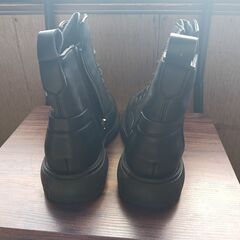 新品 23.5cm レディース ブーツ ブラック 厚底 シューズ サイドゴア 識別番号:【B205-S】の画像