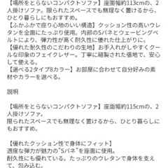 【引き取り限定】2人掛けソファーの画像