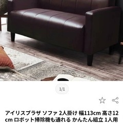 【引き取り限定】2人掛けソファーの画像