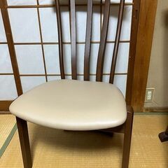 タモ材のダイニングチェア　４脚セットの画像