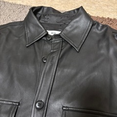 WEGO フェイクレザーシャツジャケット　Mの画像
