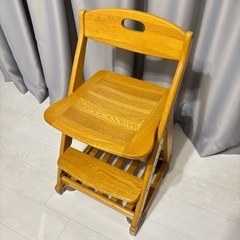 学習椅子　チェア　光製作所　学習デスク　天然木　足掛け　クッション　キャスター付の画像