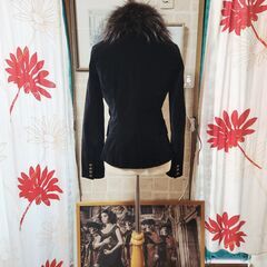 REI RISEE(レイリーゼ) リアルファーの豪奢な取り外し可能な襟、着心地柔らかジャケット。いかがでしょうか？の画像