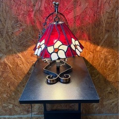 L0716 テーブルランプ ステンドグラス アンティーク レトロ の画像
