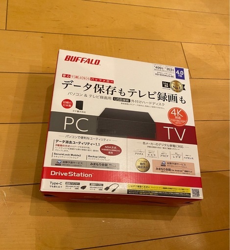 【新品・未使用】バッファローBUFFALO ハードディスクHDD 4TB✨