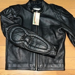 レディースブラックレザージャケット ショート丈の画像