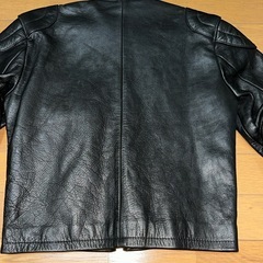 レディースブラックレザージャケット ショート丈の画像