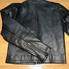 レディースブラックレザージャケット ショート丈の画像