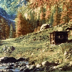 イタリアアルプスのタペストリー絵画、格安でお譲りしますの画像