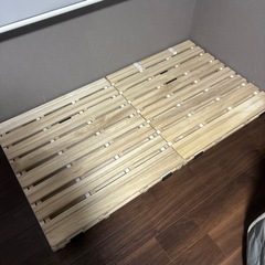 スノコベット　桐スノコベッド　三つ折り　セミダブル　の画像