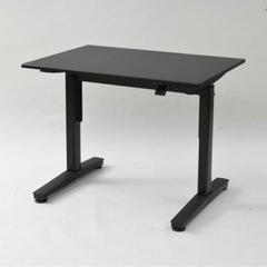 YAMAZEN レバー式シンクロ昇降デスク LLD-1070(BK)の画像