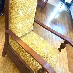 アンティーク 一人掛けソファ ロココ 金華山 オールド ヴィンテージ 木製　皇室の画像