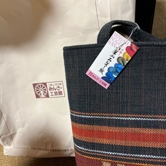八重山みんさー織　バッグ　未使用の画像