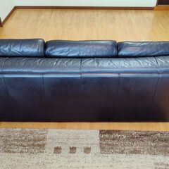 カリモク　ドマーニシリーズ　3P　レザーソファの画像
