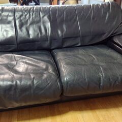 カリモク　ドマーニシリーズ　3P　レザーソファの画像
