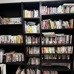 【12/10まで】IKEA BILLY 本棚3台セット（高さ202cm）スリム40＋ワイド80×2／引き取り歓迎（大阪梅田茶屋町）の画像