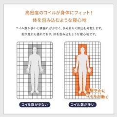 12/24まで　美品　マットレス　セミダブル  ポケットコイル　の画像