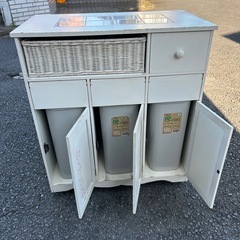 ゴミ箱付き キッチンカウンター テーブル の画像