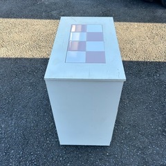 ゴミ箱付き キッチンカウンター テーブル の画像