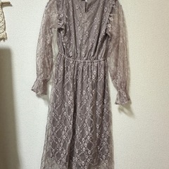 お花 レース ロングドレス Mサイズ ほぼ未使用の画像