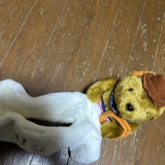 新品未使用品　USA刺繍クマのぬいぐるみ　ティッシュケースの画像