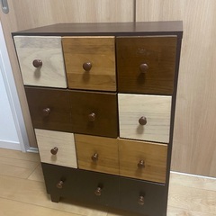 ニトリ天然木ローチェスト(クオーレ2 60-4 DBR)の画像