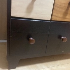 ニトリ天然木ローチェスト(クオーレ2 60-4 DBR)の画像