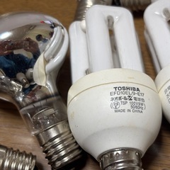 E 17 LED、蛍光管、クリプトン電球計19個まとめての画像
