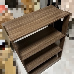 棚　シェルフ　ラック　ダークブラウンの画像