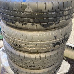 155/65R13 BRIDGESTONE NEWNO 4本セット シュナイダーのアルミホイール付き の画像