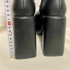 EMODA タンクソールバルキーブーツ S 黒 厚底 スクエアトゥ 22.5㎝の画像