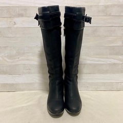 COLE HAAN NIKE AIR 本革ロングブーツ 22.5cm 黒の画像