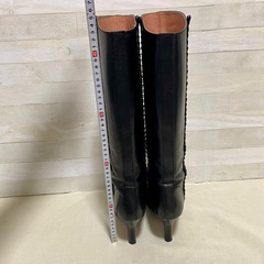 ジルスチュアート 本革 ロングブーツ 23.5cm 日本製 黒の画像