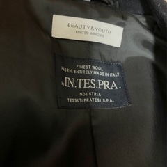 【美品：原価半額！】BEAUTY&YOUTH チェスターコート S ネイビーの画像