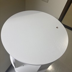 【組み立てのみ未使用】回転式本棚　ホワイトの画像