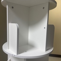 【組み立てのみ未使用】回転式本棚　ホワイトの画像
