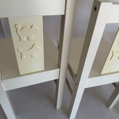 送料込 匿名 IKEA イケア 子供用椅子 3脚セット白 KRITTER 猫 犬の画像