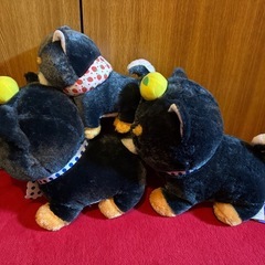 豆しば三兄弟ぬいぐるみ 真ん中の子は中ぐらいの大きさです。の画像