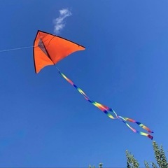 お正月遊び★1.5M 三角凧 凧揚げハンドル付き 収納バッグセット 凧 カイトの画像