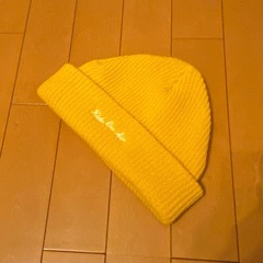 美品 キッズ ニット帽 キッズフリー F からし色