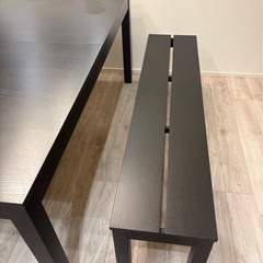【IKEA ダイニングセット】 伸長式テーブル＋チェア3脚＋ベンチ1脚の画像