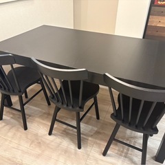 【IKEA ダイニングセット】 伸長式テーブル＋チェア3脚＋ベンチ1脚の画像